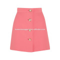 New Fashion Pink Embellished Cady Mini Daily Skirt DEM/DOM Manufacture Wholesale Fashion Women Apparel (TA5146S)